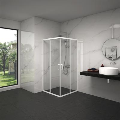 中国 正方形6mmはガラス900x900x2000mm浴室によって曲げられた角のシャワーのエンクロージャ、シャワーおよびBathのエンクロージャを和らげた 販売のため