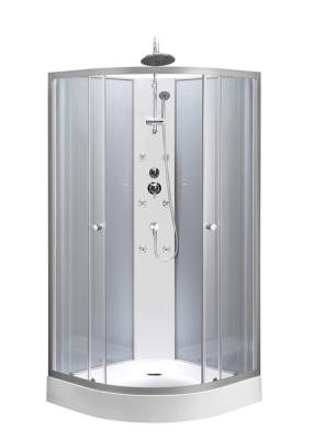 China Circle Quadrant Shower Cabin with white acrylic tray 850*850*2250cm for sale
