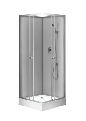 China 800X 800 X 2250mm Glass Shower Stalls With Silver Aluminum Frame for sale