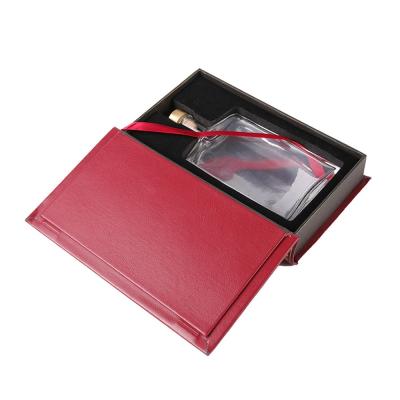 China Red Book Shape Perfume Gift Boxes 21*13*4cm With Magnetic Lid And EVA Insert for sale