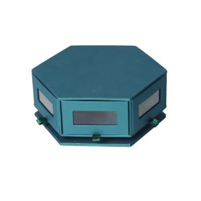 China 20*17.5*7.7cm Hexagon Chocolate Box , Rotating Gift Box Drawer Style For Confectionery for sale