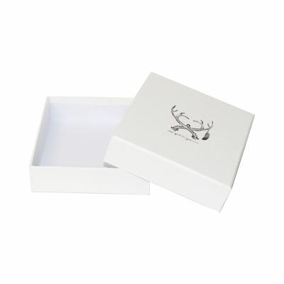 China White Square Cardboard Jewelry Packaging Box 9x9x3.5cm For Bridal for sale