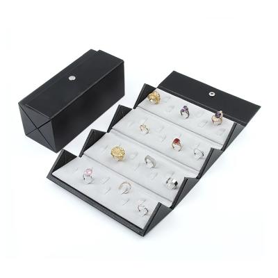 China 10*5*5cm Magnetic Foldable Custom Cardboard Jewelry Boxes For Ring for sale