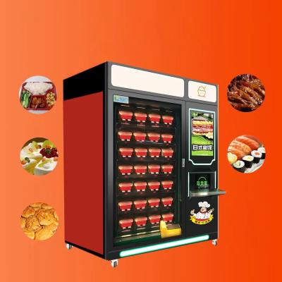 China Coin Operated Cake Pizza Vending Machine Salad Vegetable Fresh Fruit Food Belt Vending Machine For Sale for sale