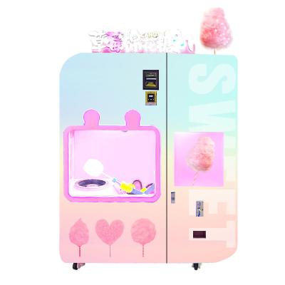China Commercial Cotton Candy Vending Machine Snacks Automatic With Customized Logo Te koop