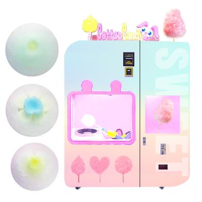 China Highly Interactive Vending Cotton Candy Machine Smart Fully Automatic Te koop