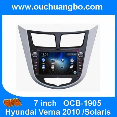 China Ouchuangbo Car Radio DVD Navi Multimedia Hyundai Verna 2010 /Solaris 2010 GPS Canada map for sale