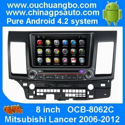 China Ouchuangbo Auto Radio Android 4.2 System for Mitsubishi Lancer 2006-2012 Car GPS Bluetooth DVD Player OCB-8062C for sale