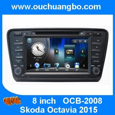 China Ouchuangbo car dvd radio navigation system Skoda Octavia 2015 support iPod BT phonebook fa for sale