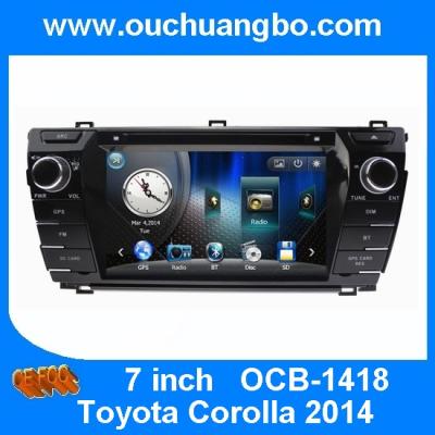 China Ouchuangbo multimedia dvd radio media player Toyota Corolla 2014 support USB iPod hot sell for sale