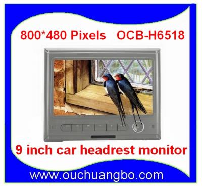 China 9 inch car headrest monitor with high definition digital screen support mp4 mp5 OCB-H6518 for sale