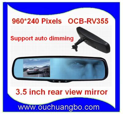 China Ouchuangbo 3.5 inch Rear view mirror with auto dimming automatic signal detection for sale