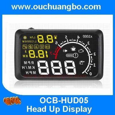 China Ouchuangbo 5.5 inch car HUD OBD head up display speed water temperature rotate BT function for sale