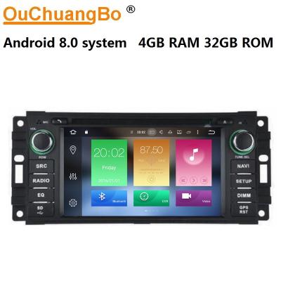 China Ouchuangbo car radio multi media android 8.0 for Chrysler Gran Voyager del 2010 with mirror linksteering wheel control for sale