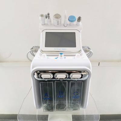 China Oxygen 6 In 1 Hydrodermabrasion Machine Blackhead And Whitehead Remover Small Bubble for sale