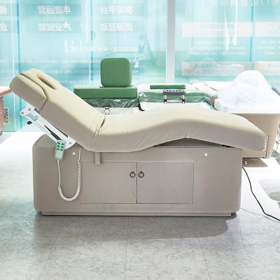 China Adjustable Skin Beauty Machine 2 Motor Hydraulic Beauty Couch Spa Table Heated for sale