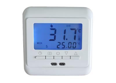 China LCD Display Programmable Room Thermostat Digital Floor Heating System IP20 for sale