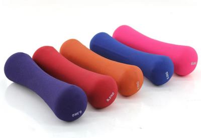 China export quality colorful Bone shape/neoprene dumbell for women gym fitnesss for sale