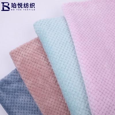 中国 Custom Super Soft 100% Polyester Double Sided Flannel Fleece Fabric for Blanket Baby Pajamas Lining Bedding Home Textile 販売のため