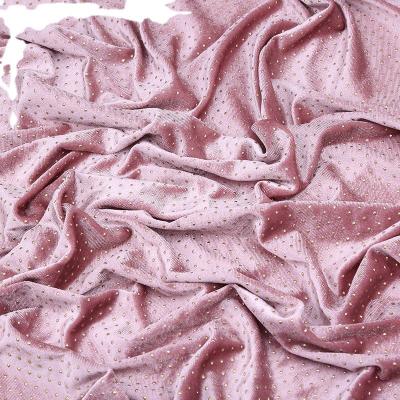 China Popular Design Red Printed Sofa Rayon For Furniture Sequin Velvet Fabric en venta