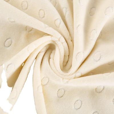 China Top Fashion Lace African Material Pleated Crush Cotton Dubai Velvet Fabric à venda