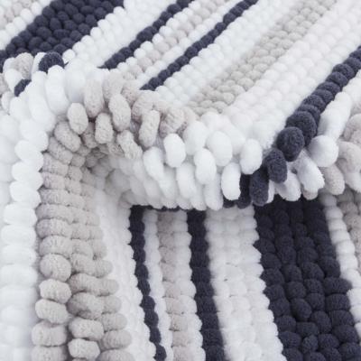 China Polyester Microfiber Mop Cloth Rug Chenille Shaggy Fabric Medium Weight à venda