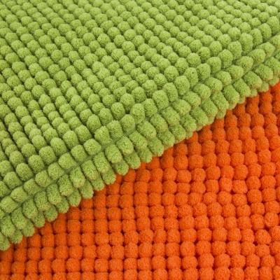 China Velvet Bath Mat Fabric Chenille Microfiber Fabric Rug Genuine Firecrackers en venta