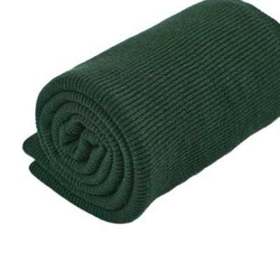 China Ribbed Cotton Knit Fabric ,  Stretch Knit Cuff Fabric For Swimwear Cloth Cuff Collar Band en venta