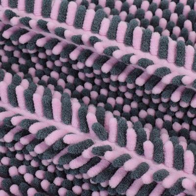 China Microfiber Polyester Chenille Fabric Malt Velvet Shaggy Fabric For Mop en venta