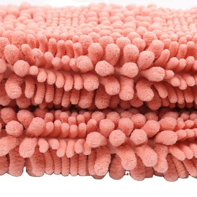China In Roll Microfiber Mop Fabric Chenille Polyester Blanket Shaggy Cloth for sale