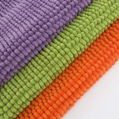 China Mop Polyester Blanket Fabric Microfiber Chenille Cloth Shaggy Fabric zu verkaufen