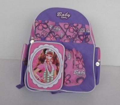 China Pretty Cartoon Character Backpacks , Personalized Kids Backpacks Purple for sale