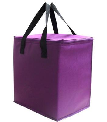 China Insulated Cooler Tote Bags / Disposable Lunch Bag / Purple Cooler Bag For Adults for sale
