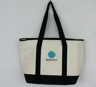 Китай Пляж вышивки Тоте многоразовой сумки охладителя еды дружественный к Эко на открытом воздухе продается