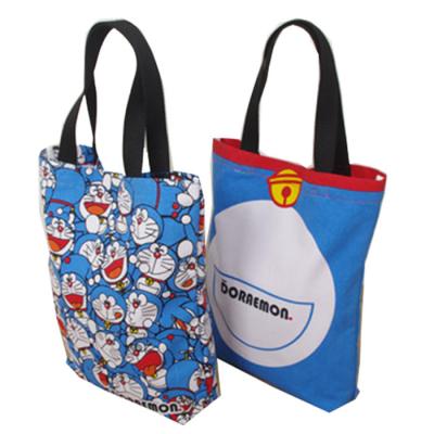 China Eco Friendly Cute Doraemon Ladies Tote Bags Cotton Handbags for Womens for sale