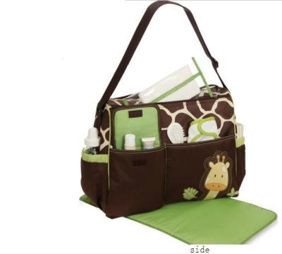 China Custom Popular Designer Baby Diaper Bags Small Nappy Changing Bag with Logo Printed for sale