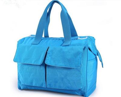 China Blue Recycle Pretty designer Baby Diaper Bags , Baby Nappy Changing Bag for sale