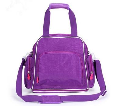 China Purple Washable Diaper Bag Essentials TPDB007 For Small Baby and Girls for sale