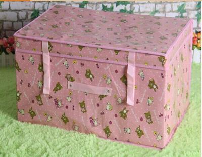 China Customized Foldable Lamination Non Woven Storage box /bins , Pink / Yellow / Blue for sale