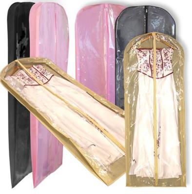 China PVC Extra Long Garment Bag Colored Non Woven for bridal Wedding Gown for sale