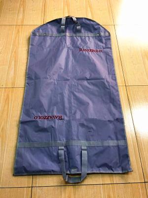 China Luxury Fold Up Garment Bag  200D Polyester Embroider Webbing Handled for sale