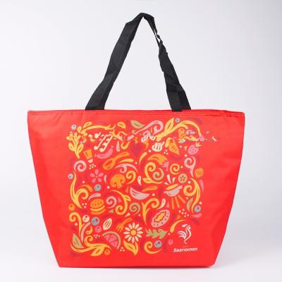 China Recycled Insulated Cooler Bags Portable Custom Printed Tote , Drink Cooler Bag for sale