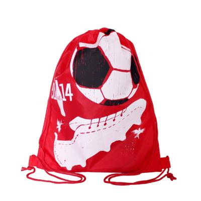 China Full Side Printed Polyester Drawstring Backpack , Outdoor Gym Sports Backpack for sale