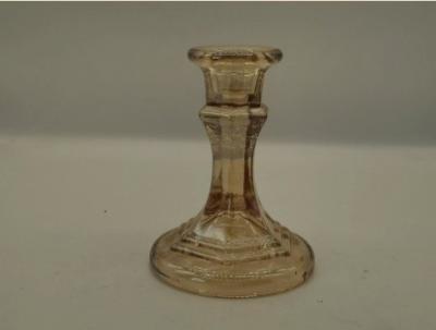 China Amber color Candlestick Holders Taper Candle Holders for sale for sale