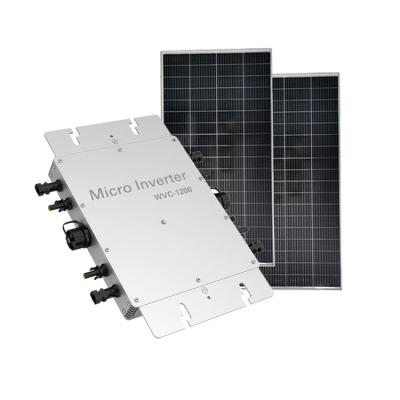 China Silver Balcony Solar Micro Inverter Power Station 1200w Solar Grid Tie Micro Inverter for sale