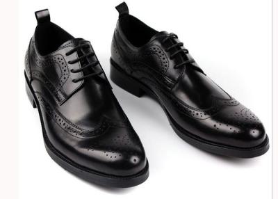 China High Cow Men Leather Brogue Sapatos, Business Goodyear Sapatos feitos à mão à venda