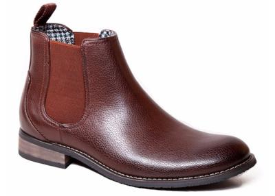 China Martin Mens Ankle Boots Round Toe Custom Real Leather Brown Boots for sale