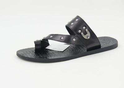 China Casa Homens Flip Flops de couro autêntico Verão Sandálias de praia Sapatos à venda