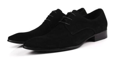 China Classic PU Suede Upper Men Formal Dress Shoes Oxfords Style Mens Black Casual Shoes for sale