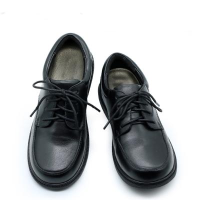 China Boys Lace Up Leather Round Toe School Shoes Unisex For All Season for sale